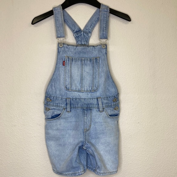 Levi's Boyfriend Shortall Bibs Girl's Size 10 Regular - Picture 1 of 10